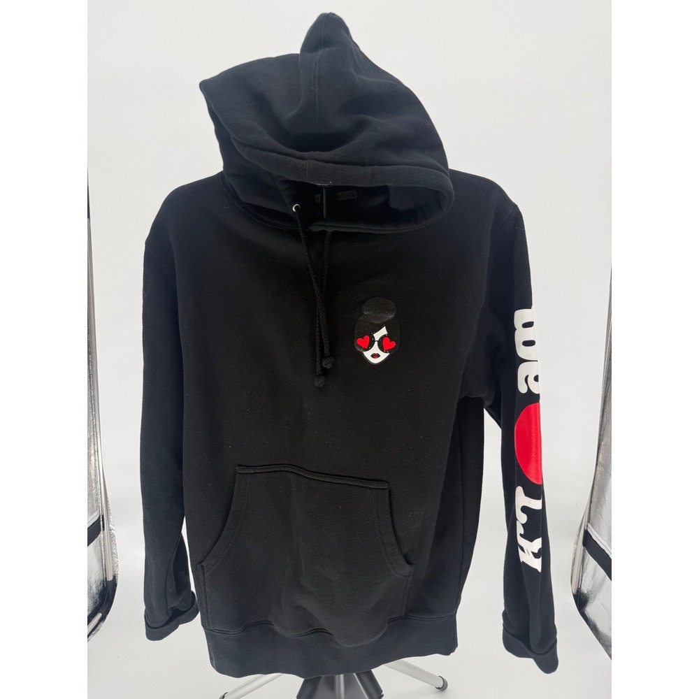 Alice + Olivia We Heart LA Hoodie Black Supporting Women Everywhere Graphic